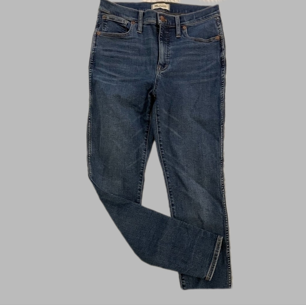 Madewell 10" High-Rise Skinny Jeans Wendover Wash: TENCEL™ Denim Size 29 MA616